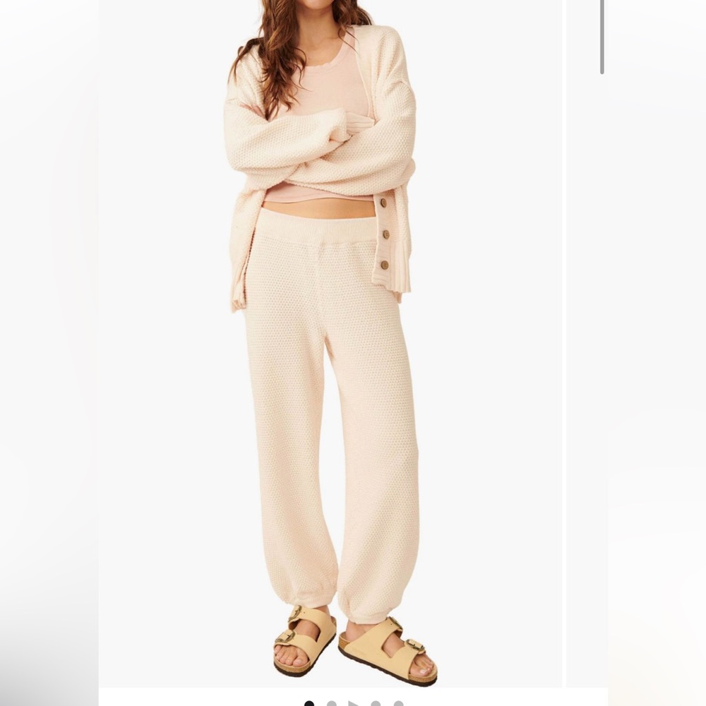 Free People Hailee Waffle Stitch Cardigan & Pants